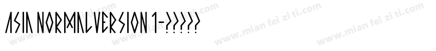 Asia NormalVersion 1字体转换